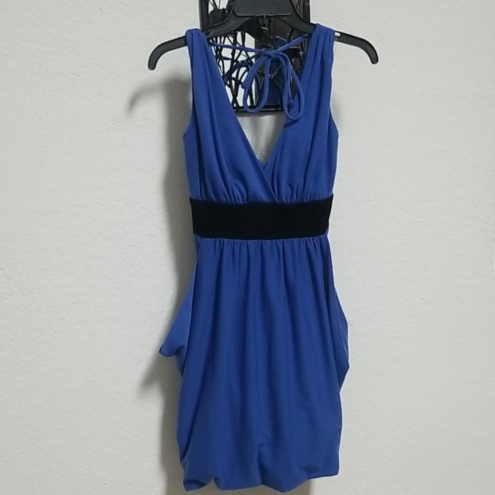 My Michelle Jr Sized Black/Blue mini dress